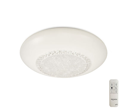 Mantra Fusion Fusion M6235 Opera Flush Ceiling Light 41cm Round, 24W LED, 3000-6500K Tuneable White, 1680lm, White, Remote Control, 3yrs Warranty