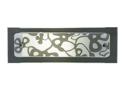 Mantra Euphoria Wall Light 1 Light L1/SGU10 Small Bar, Polished Chrome/Opal White Glass, CFL Lamps INCLUDED