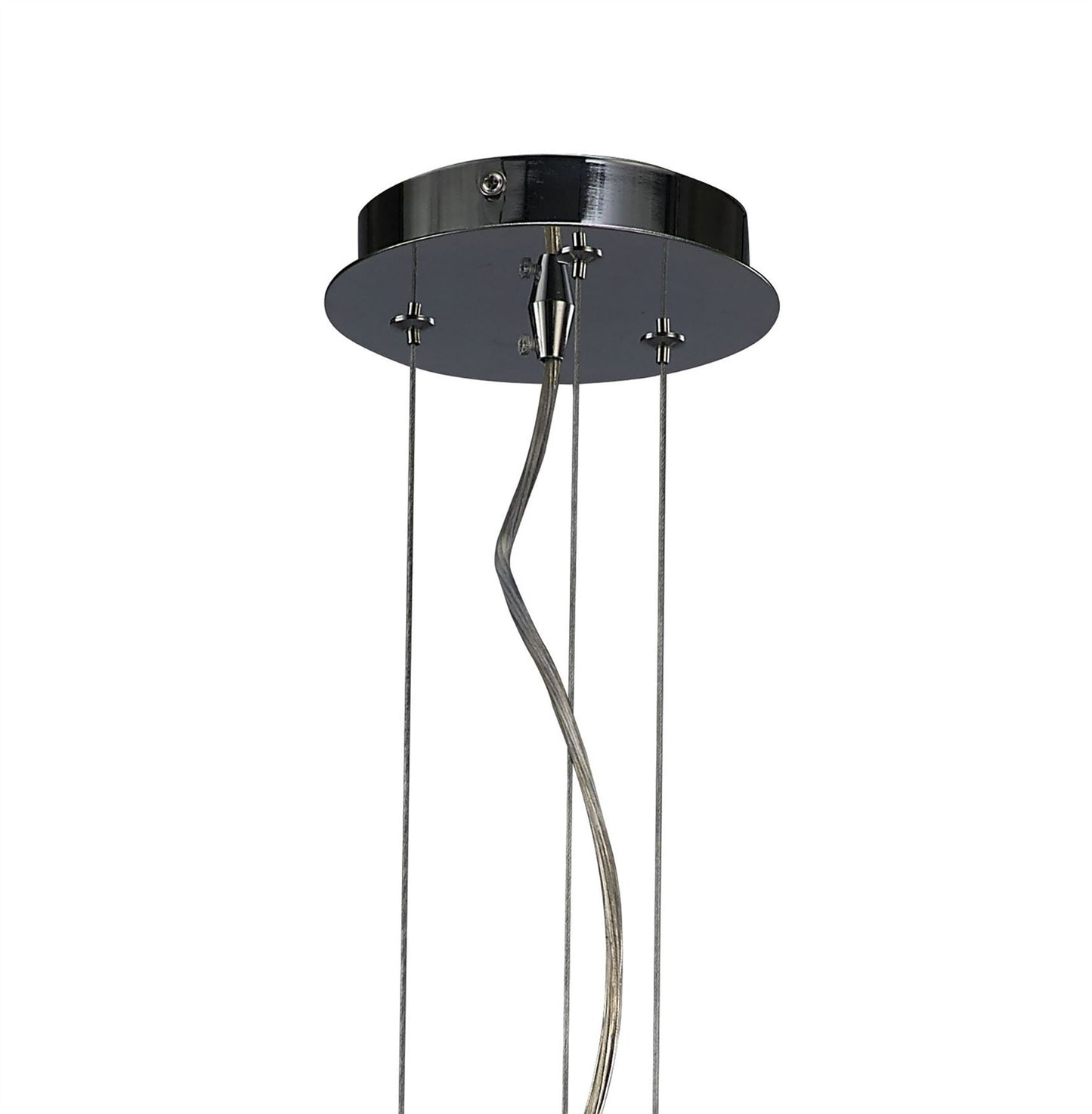 Mantra M3621 Mediterraneo Pendant 2 Light E27 Medium, Polished Chrome/Frosted White Glass