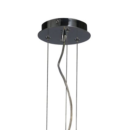 Mantra M3621 Mediterraneo Pendant 2 Light E27 Medium, Polished Chrome/Frosted White Glass