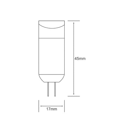 Luxram Higher Power LED High Power LED Supreme Bi-Pin Chrome Outer G4 12V 1.5W White 6400K 120lm LED