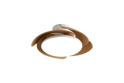 Aloha II 49cm 40W LED Dimmable Ceiling Light With Built-In 25W DC Fan, 3000-5000K Remote Control, 6400lm, Wood/White, 5yrs Warranty
