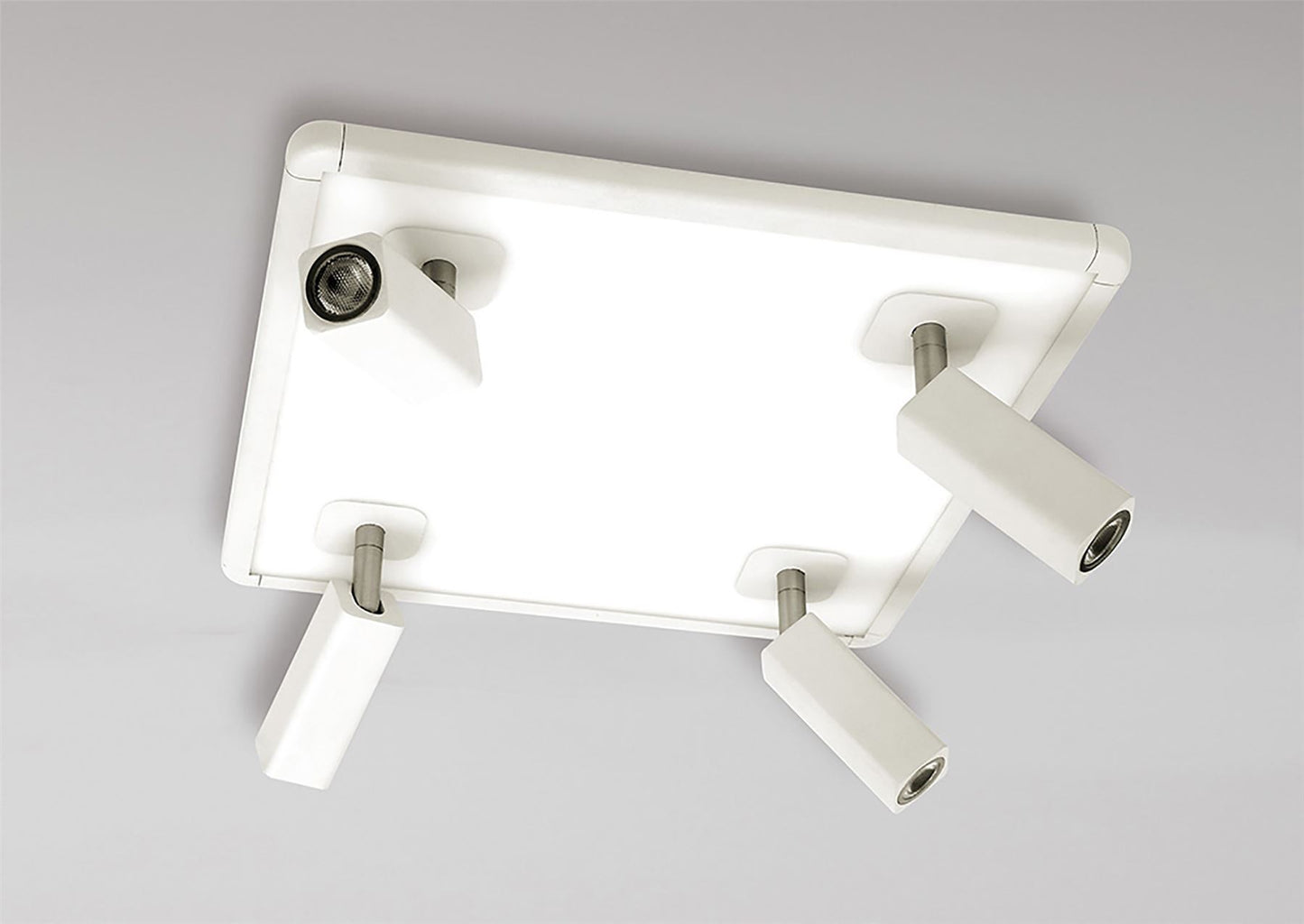 Mantra M5251 Ibiza Ceiling Light 4 Head with Backlit Light 4x5W+20W LED Square White, 3000lm, 4000K, 3yrs Warranty