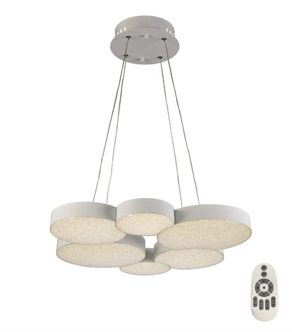Mantra Fusion M5761 Lunas Pendant 61cm Diameter 54W LED 3000K, 2650lm, RF Remote Control White, 3yrs Warranty