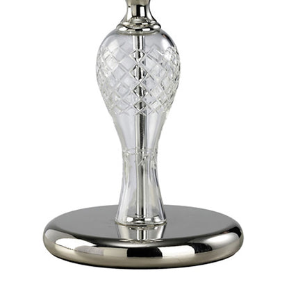 Diyas Albas Crystal Table Lamp WITHOUT SHADE 1 Light E27 Silver Finish