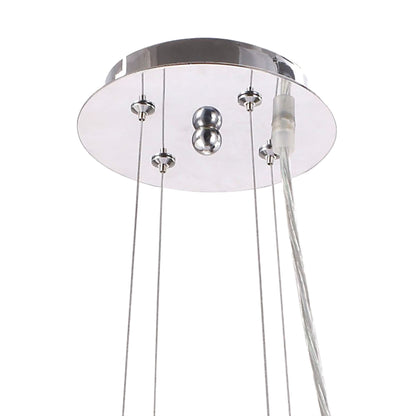 Diyas Dakota 67cm  Medium 4 Light E27 Polished Chrome/Black & White Acrylic Ceiling Pendant Light Fitting
