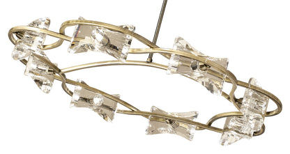 Mantra Kromo 73cm Telescopic 8 Light G9 Round, Antique Brass