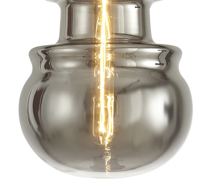 Mantra Sonata Pendant 22cm Round, 1 x E27, Polished Chrome/Graphite