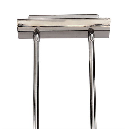Mantra Lupa Telescopic Pendant Curved Linear Bar 4 Light G9, Polished Chrome/Frosted White Glass