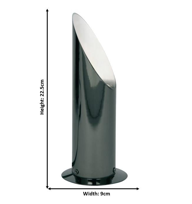 illucio Mirror Black Steel Up GU10 LED Compatible Table/Floor Uplighter