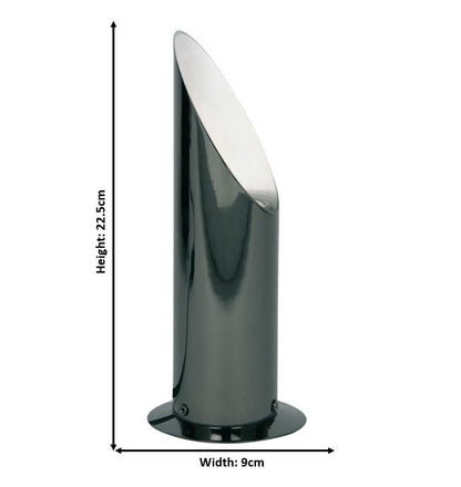 illucio Mirror Black Steel Up GU10 LED Compatible Table/Floor Uplighter
