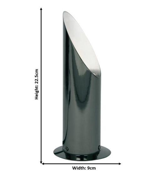 illucio Mirror Black Steel Up GU10 LED Compatible Table/Floor Uplighter