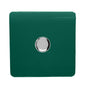 Trendi 1 Gang 2 Way 150w LED Dimmer Screwless 10 Amp Wall Light Switch in Dark Forest Green - ART-LDM150WDG