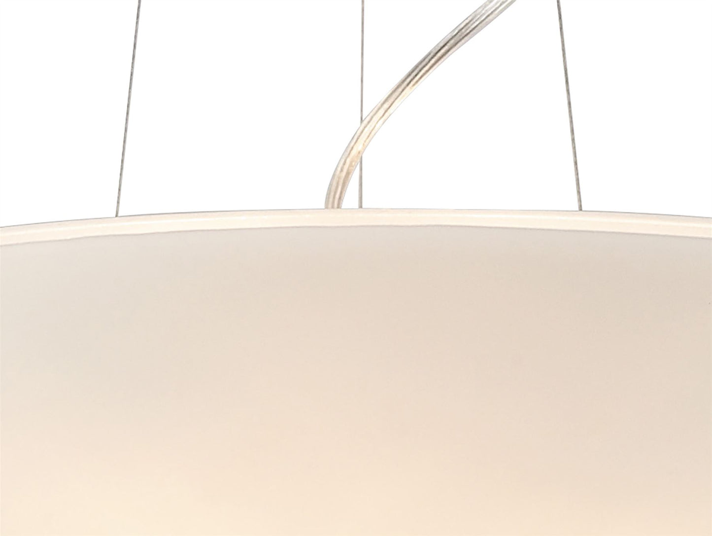 Diyas Amada 45cm  6 Light G9, Polished Chrome/Opal White Glass Ceiling Pendant Light Fitting