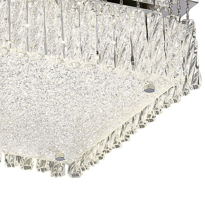 Diyas Aiden Large Square Flush  21W 1900lm LED 4200K Polished Chrome/Glass, 3yrs Warranty  Ceiling Light Fitting