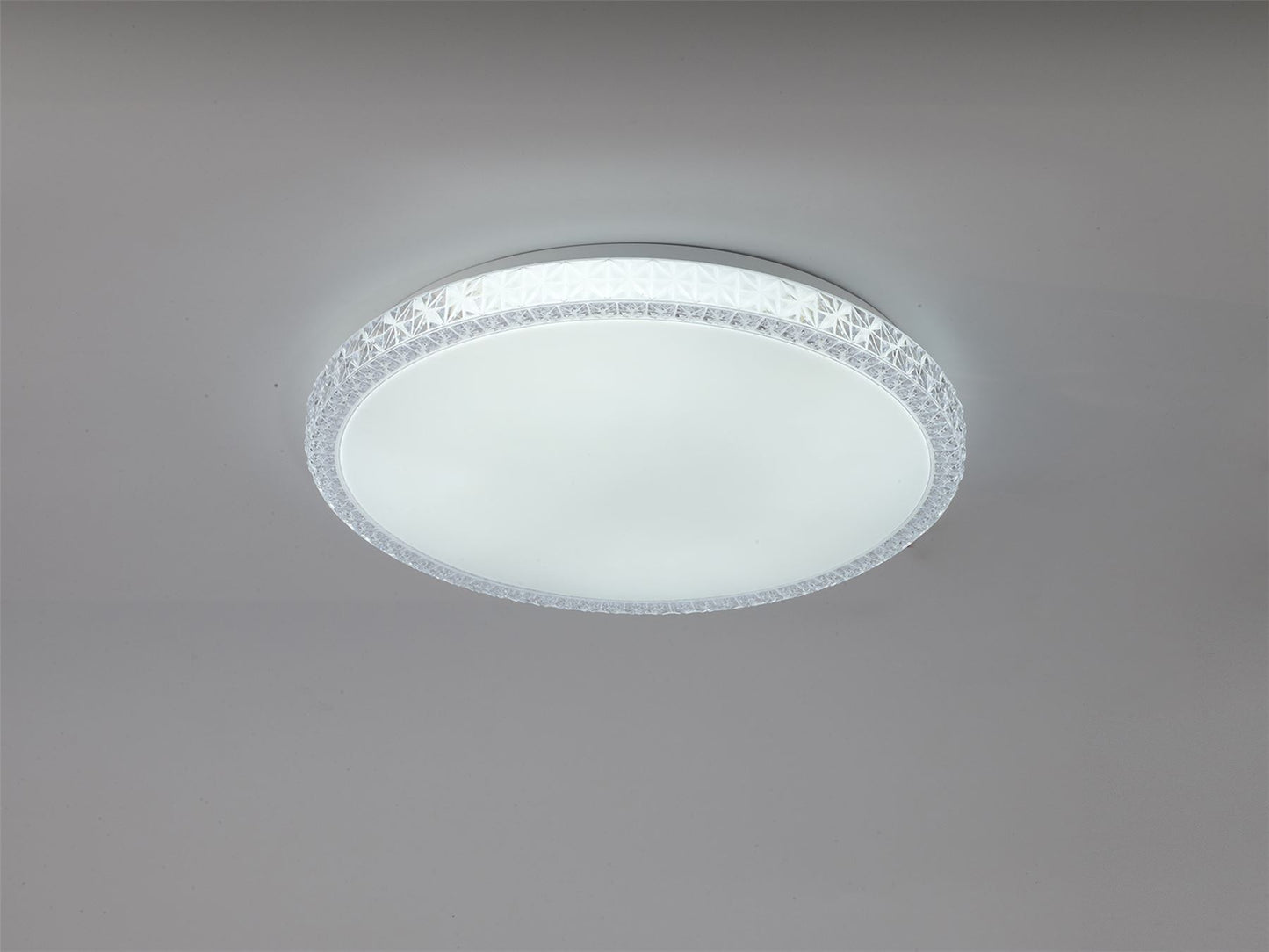 Mantra Fusion Naxos 40cm Ceiling 24W LED with Remote Control 3000K-6000K, 1550lm, White/Clear Acrylic, 3yrs Warranty Ceiling