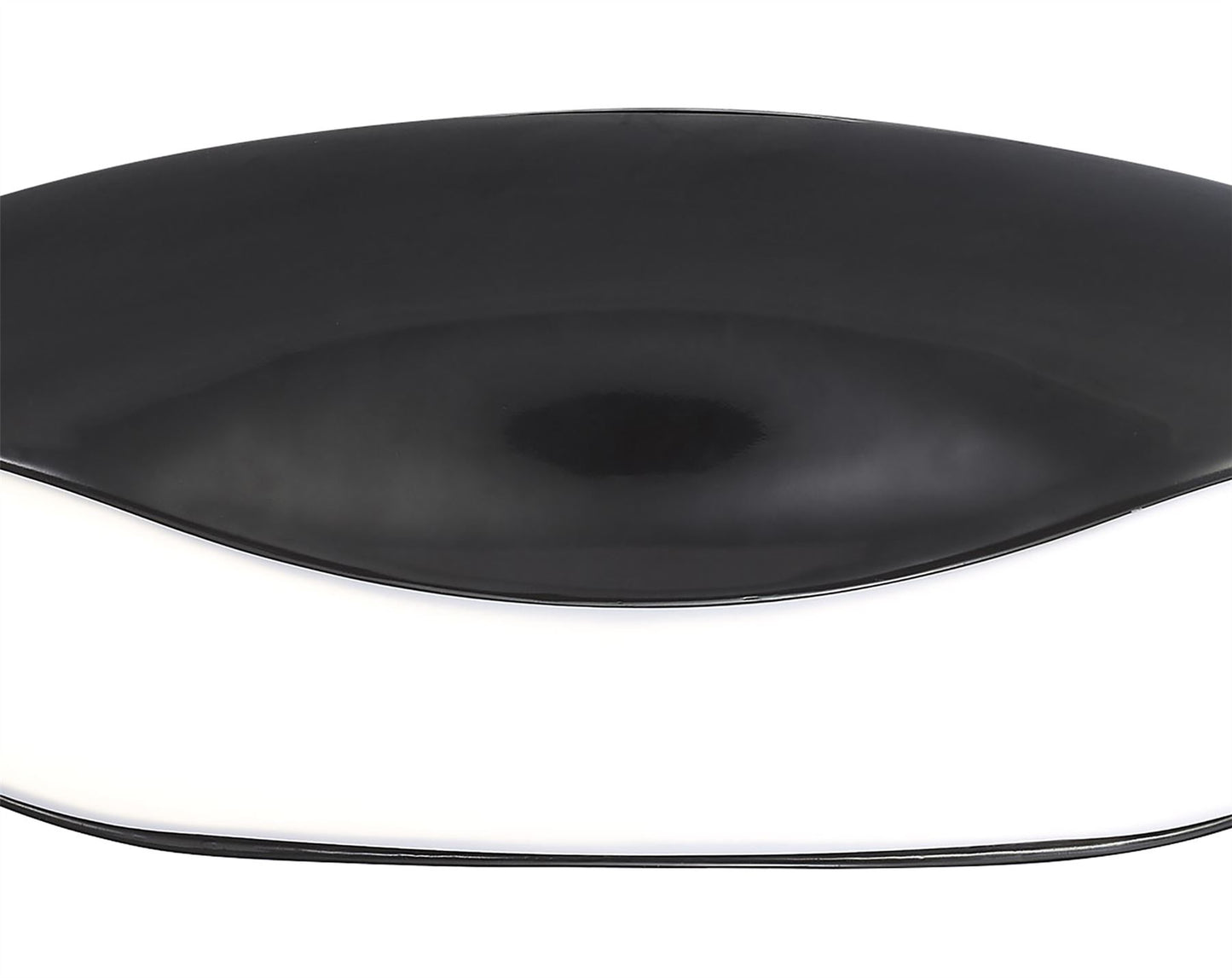 Mantra Pasion Oval Ceiling 4 Light E27, Gloss Black/White Acrylic/Polished Chrome, CFL Lamps INCLUDED