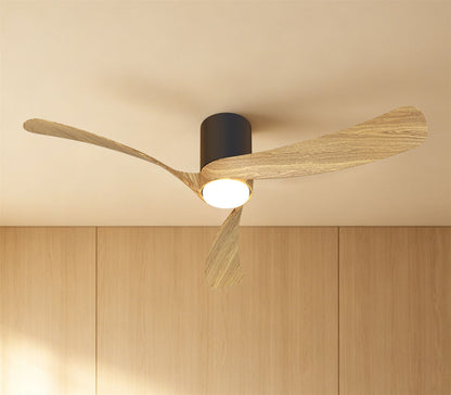 Nemo II M 1.2m 19W LED Dimmable Ceiling Light With Built-In 32W DC Fan, 3000-5000K Remote Control, 3800lm, Wood/Black, 5yrs Warranty