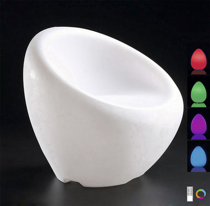 Mantra Pao Chair Round Rechargeable LED RGB Outdoor, 170lm, Opal White, 3yrs Warranty Furniture