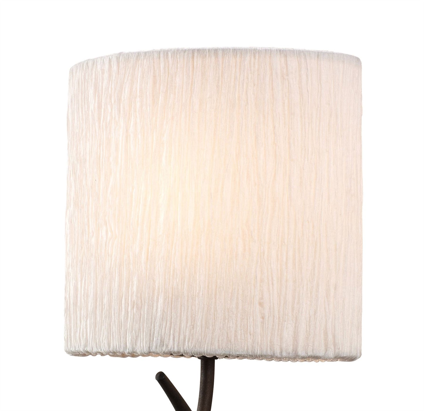 Mantra Eve Wall Light Switched 1 Light E27, Anthracite with White Oval Shade