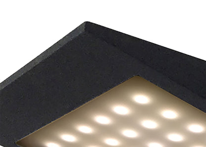 Mantra Fusion Yeti Solar/Sensor Wall Light, 2.2W LED, 3000K, 188lm, IP54, Graphite, 3yrs Warranty