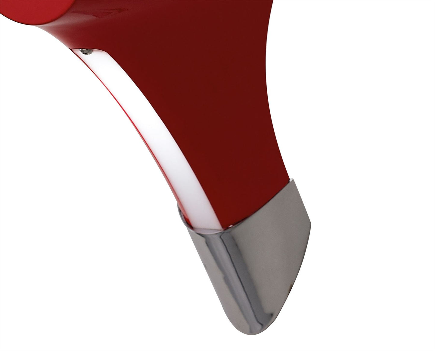Mantra M1567 Ora Wall Light 1 Light E27, Gloss Red/White Acrylic/Polished Chrome