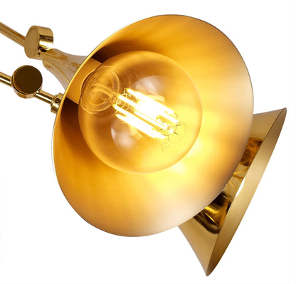 Mantra Jazz Oro M5897 Jazz Ceiling Light, 76cm Round, 5 x E27 (Max 20W), Polished Gold