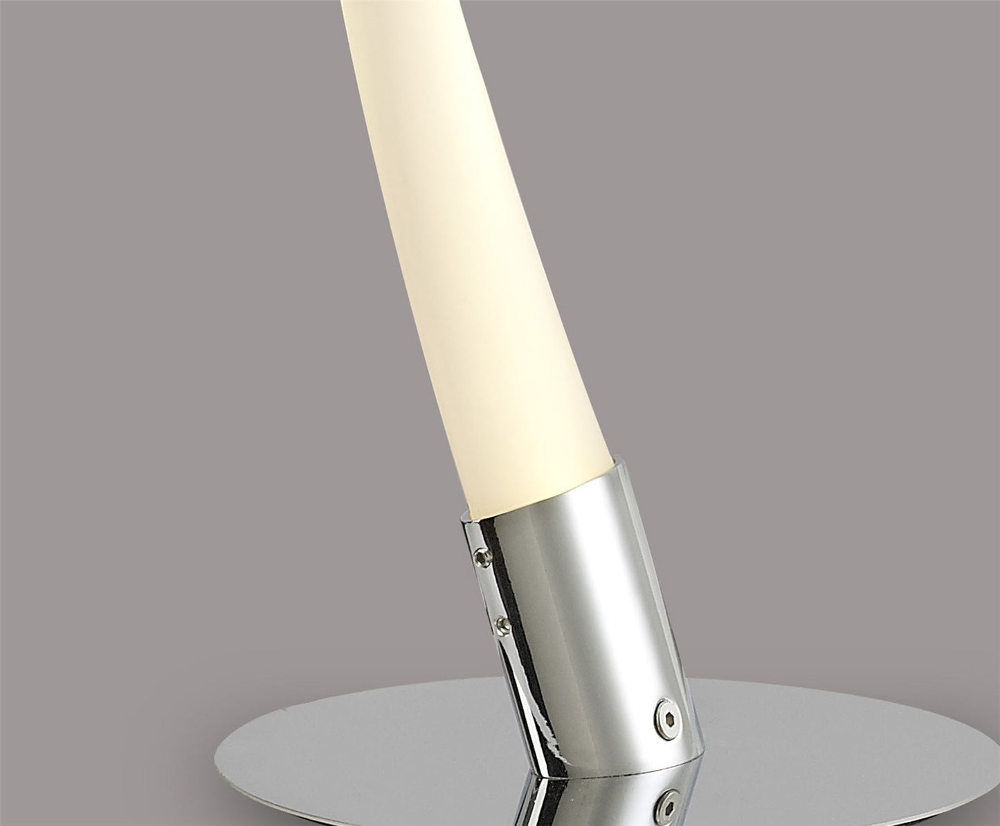 Mantra Armonia 1 Light Table Lamp, 10W LED, 3000K, 750lm, Polished Chrome/Frosted Acrylic, 3yrs Warranty