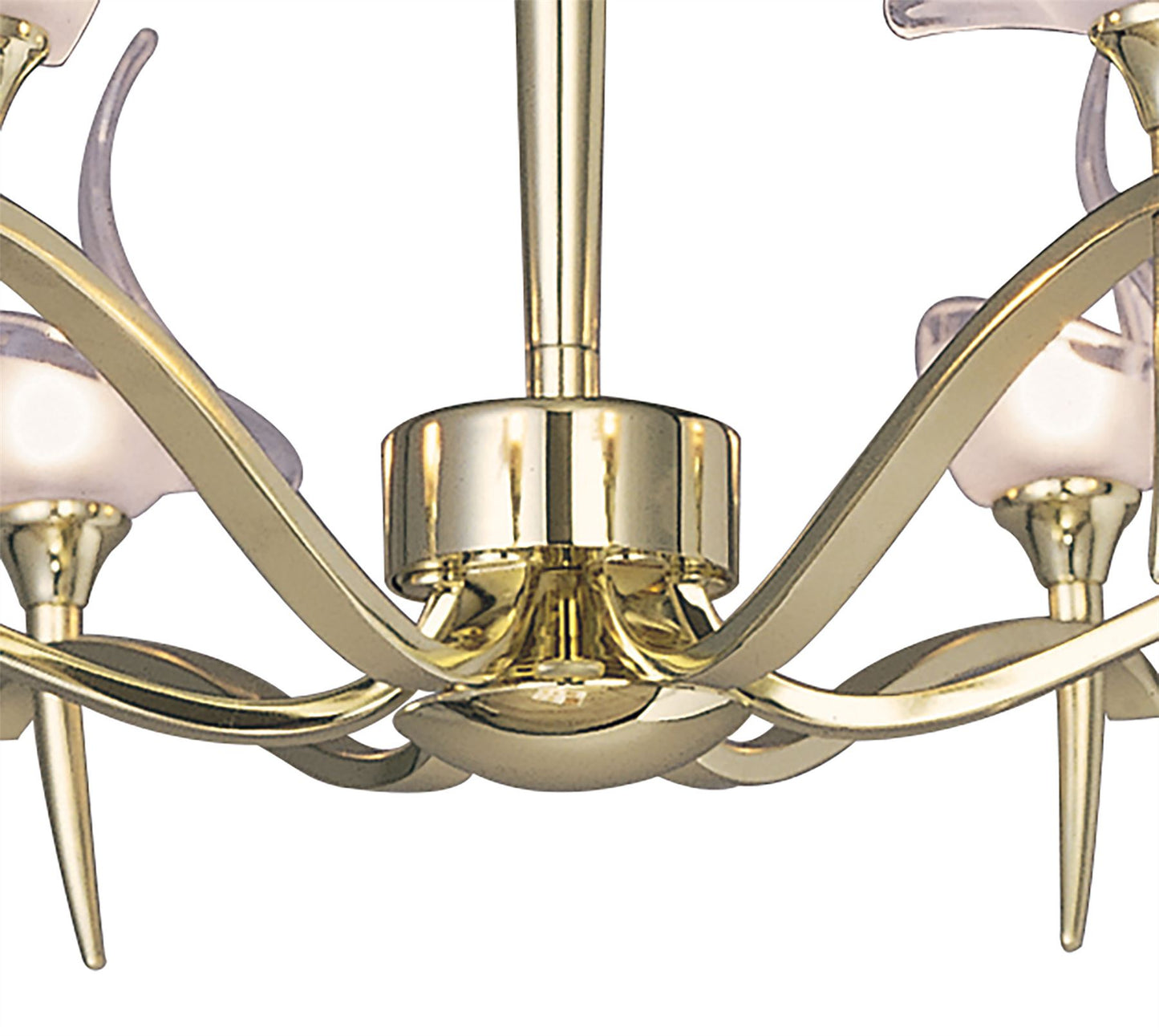 Mantra Viena 61cm Telescopic Pendant Round 6 Light G9, Polished Brass