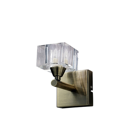 Mantra Cuadrax Wall 1 Light G9, Antique Brass