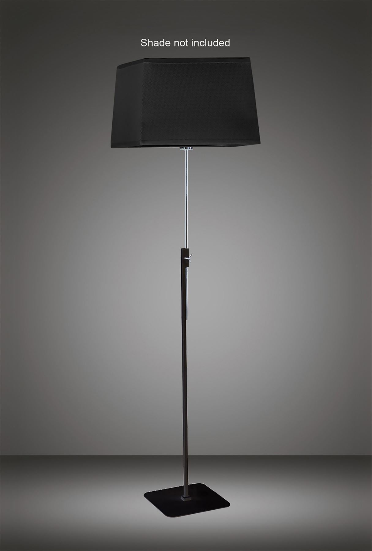 Mantra Habana Floor Lamp Telescopic 1 Light WITHOUT SHADE E27 Black/Polished Chrome
