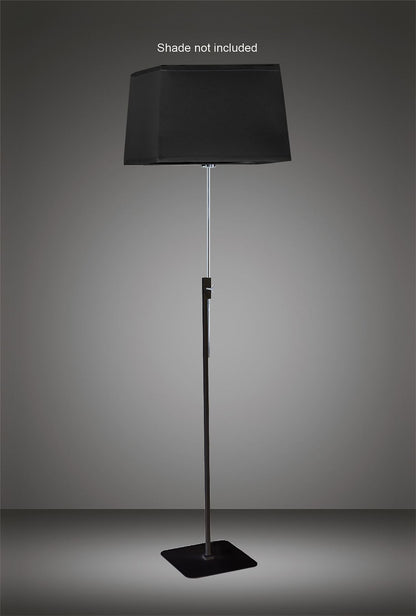 Mantra Habana Floor Lamp Telescopic 1 Light WITHOUT SHADE E27 Black/Polished Chrome