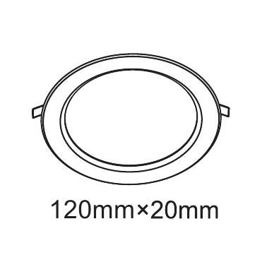 Techtouch Intego R Supervision Intego Recessed Supervision, 120mm, Round, 6W LED, Pure White, 6400K, 420lm, 120°, White Frame, Inc. Driver, Cut Out: 100mm, 3yrs Warranty