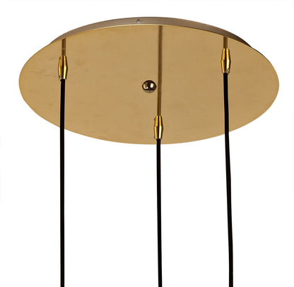 Mantra Jazz Oro M5896 Jazz Pendant, 44cm Round, 3 x E27 (Max 20W), Polished Gold