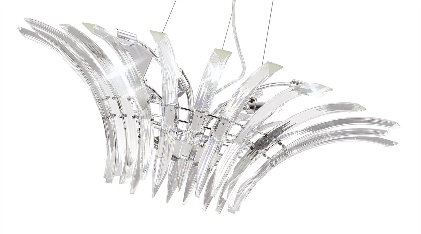 Diyas Sinclair  9 Light G9 Polished Chrome Ceiling Pendant Light Fitting