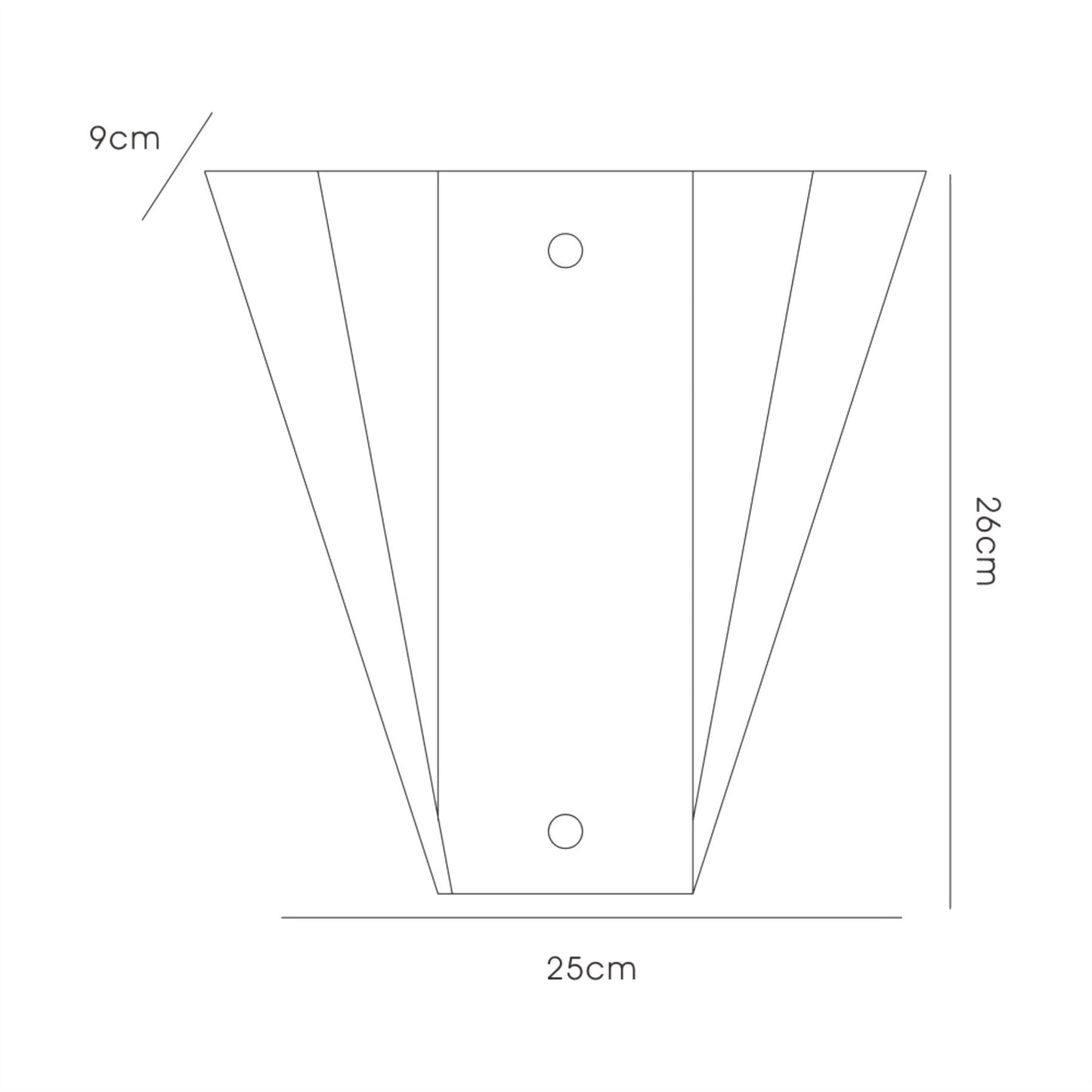 Deco Atlantis 250 x 260mm Wall Light, 1 Light E27 Frosted/Mirror