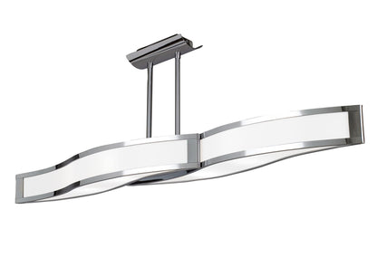 Mantra M0666 Sintesys Telescopic Semi Flush Convertible E27 4 Light E27, Polished Chrome, White Acrylic
