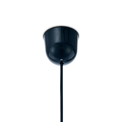 Deco Dako Black Pendant 1 Light E27 with 200 x 150mm Metallic Bronze Finish Cylinder Shade, c/w Ceiling Bracket