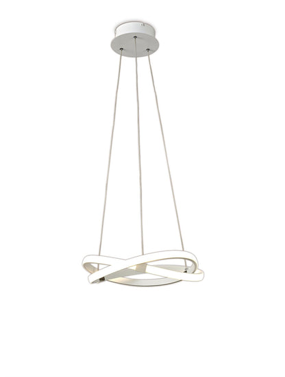Mantra Infinity 38cm Blanco Pendant 30W LED 4000K, 2500lm, White/White Acrylic, 3yrs Warranty