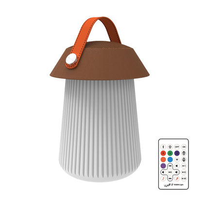 Mantra M3697 Funghi IP44 Portable 3W Speaker, 120lm, 3W LED RGBW Lamp Bluetooth Connection/Remote Control, 2yrs Warranty
