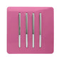 Trendi 4 Gang 2 Way Artistic Modern Glossy 10 Amp Rocker Tactile Light Switch Pink