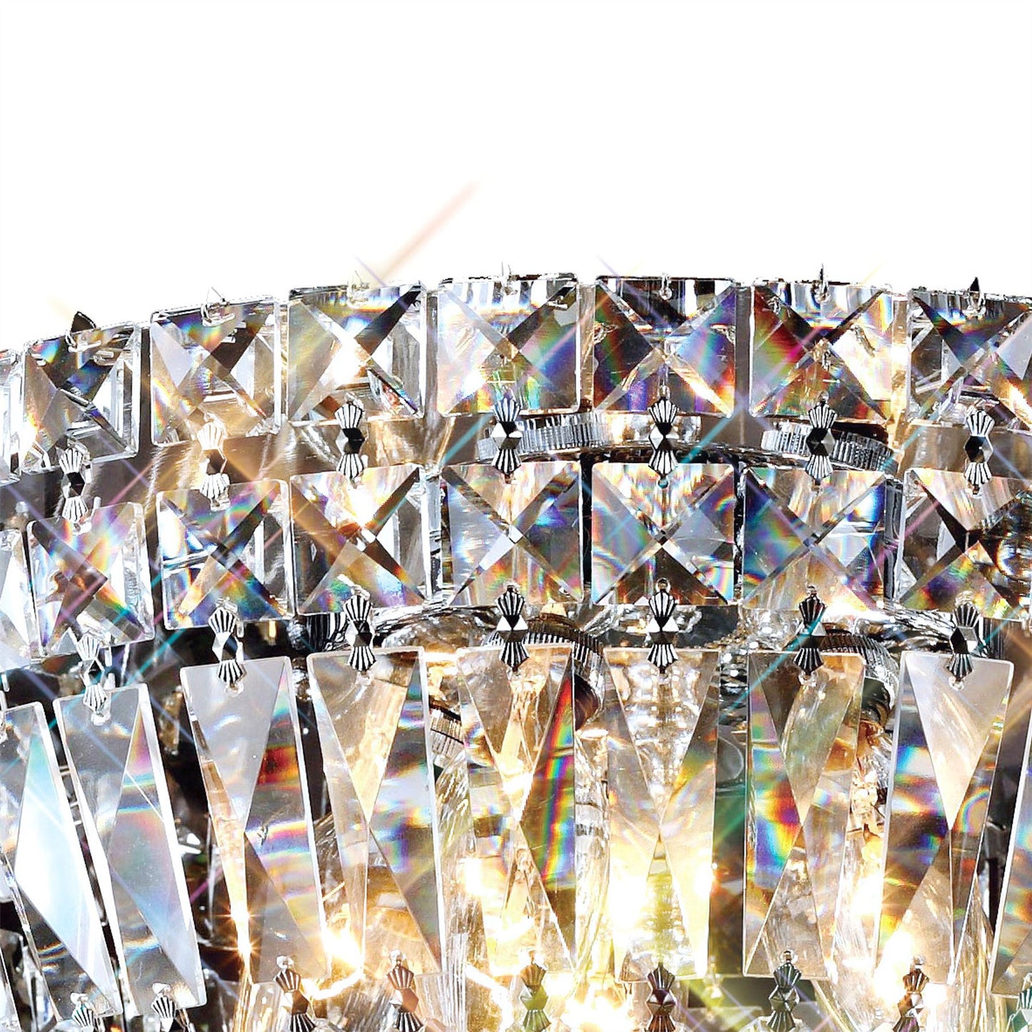 Diyas Georgina 25cm Flush  3 Light G9 Polished Chrome/Crystal Ceiling Light Fitting