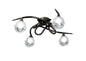 Mantra Fragma 47cm Ceiling 4 Light G9, Black Chrome