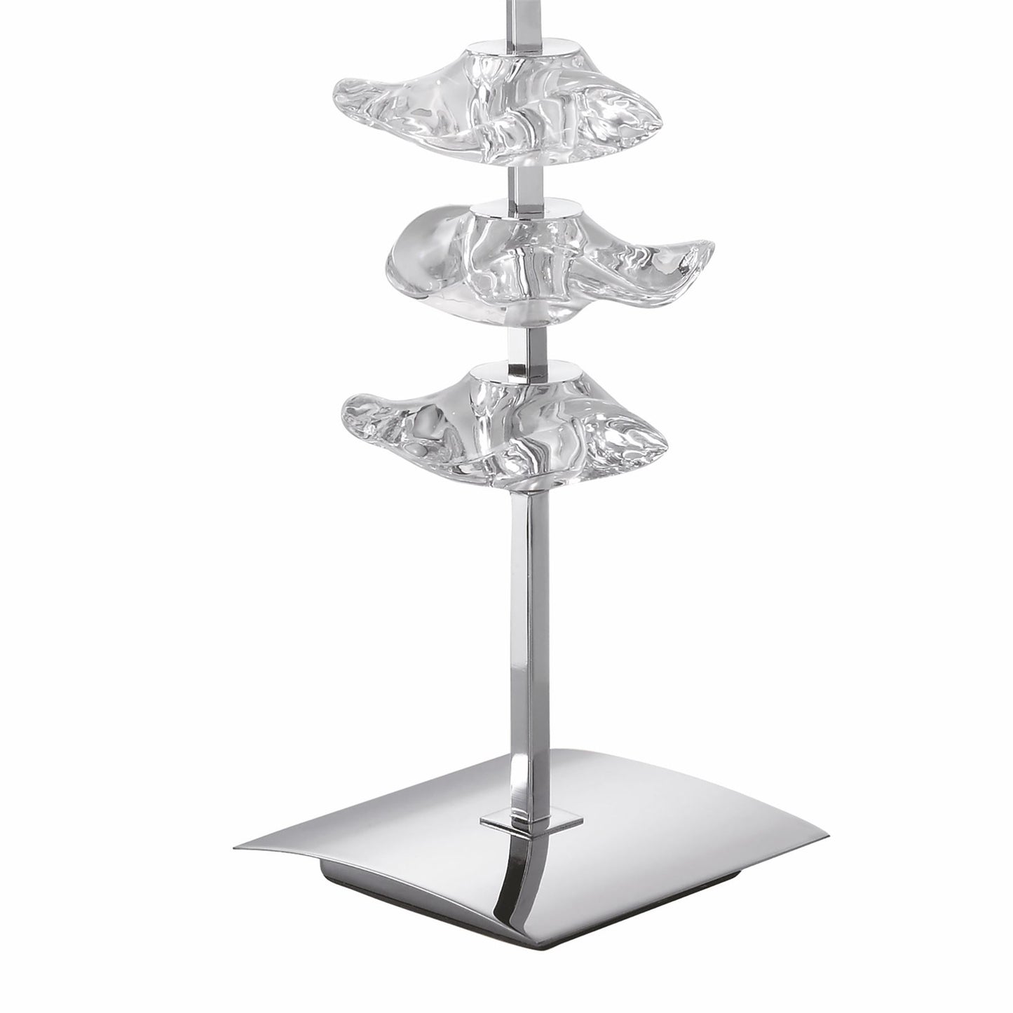 Mantra M0793 Akira Table Lamp 2 Light E27, Polished Chrome with Black Shade
