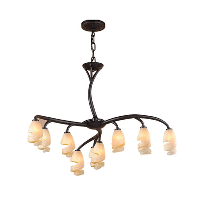 Mantra Forest 70cm Pendant 3 Arm 9 Light G9, Brown/Black Oxide