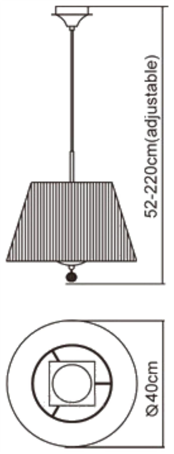 Mantra Siena 40cm Pendant Round 1 Light E27, Polished Brass with Amber Cream Shade and Clear Crystal