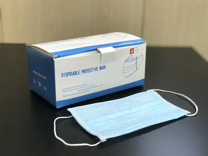 Deco Additions Disposable Basic Mask, (Pack 50) High Standard PP Non-Woven Fabrics, Filtering Effects Of Raw Materials =95%, Breathable and Comfortable.