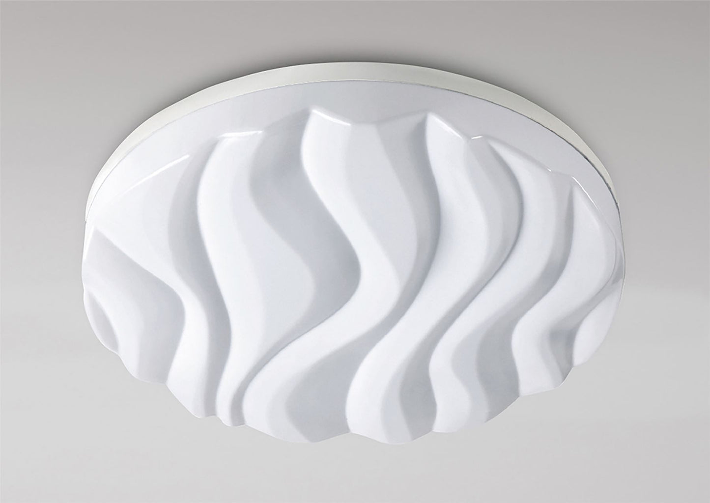 Mantra Arena 60cm Ceiling/Wall Light Large Round 60W LED IP44,Tuneable 3000K-6500K,4500lm,Dimmable via RF Remote Ctrl Matt White/Acrylic,3yrs Warranty
