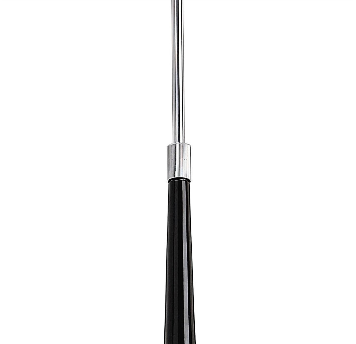 Mantra Ora 70cm Telescopic Convertible To Semi Flush 3 Light E27, Gloss Black/White Acrylic/Polished Chrome, CFL Lamps INCLUDED