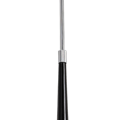 Mantra Ora 70cm Telescopic Convertible To Semi Flush 3 Light E27, Gloss Black/White Acrylic/Polished Chrome, CFL Lamps INCLUDED